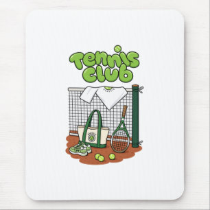 Alfombrilla De Ratón Clásico Gráfico Deportivo Club de Tenis – Verde Te