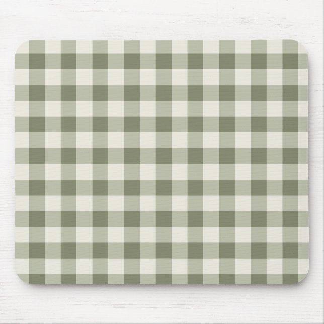 Alfombrilla De Ratón Clásico Green Farmhouse Gingham Style (Frente)
