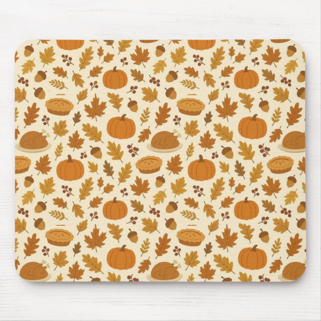 Alfombrilla De Ratón Classic Thanksgiving patterned  (Frente)