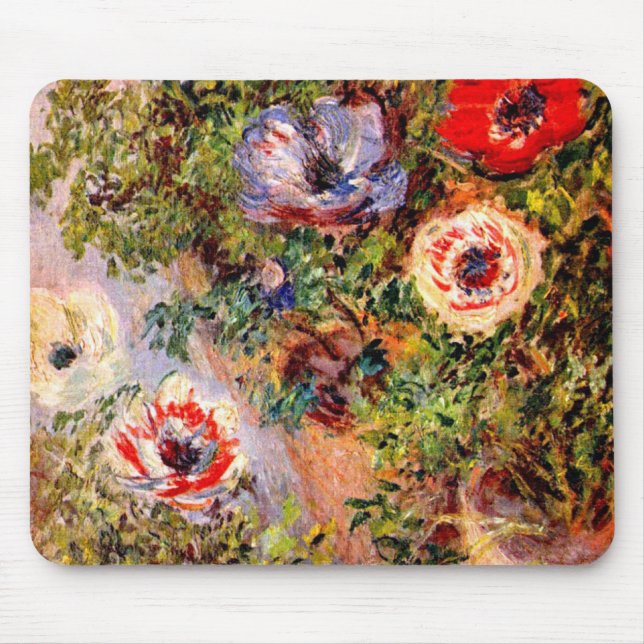 Alfombrilla De Ratón Claude Monet Anemonen (Frente)