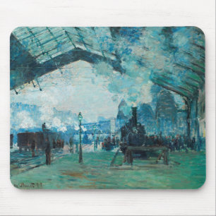 Alfombrilla De Ratón Claude Monet Arte de Viajes en Ferrocarril Francés