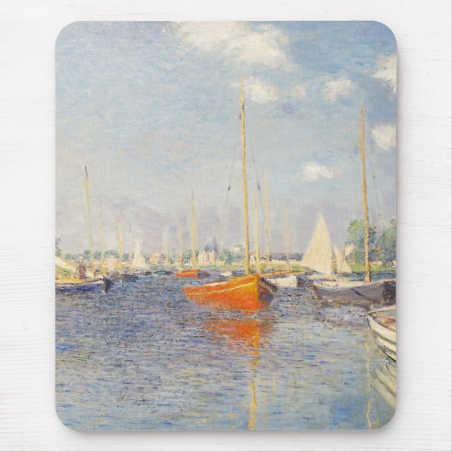 Alfombrilla De Ratón Claude Monet. Barcos Rojos, Argentina (Frente)