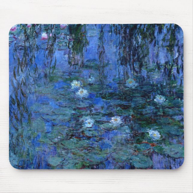 Alfombrilla De Ratón Claude Monet Blue Water Lilies (Frente)