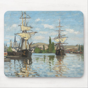 Alfombrilla De Ratón Claude Monet Buques en el Sena en Ruán