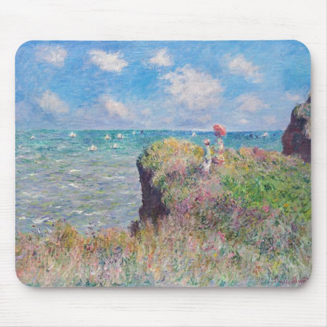 Alfombrilla De Ratón Claude Monet - Camino acantilado en Pourville (Frente)
