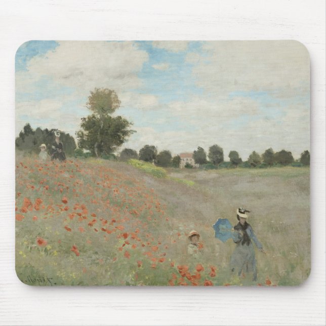 Alfombrilla De Ratón Claude Monet - Campo de amapola (Frente)