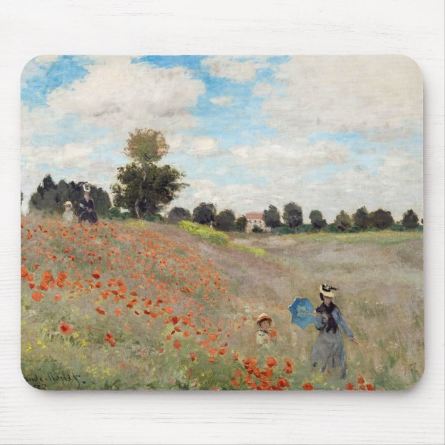 Alfombrilla De Ratón Claude Monet - Campo de amapola (Frente)