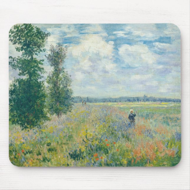 Alfombrilla De Ratón Claude Monet - Campos de amapola cerca de Argenteu (Frente)