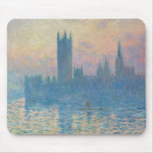 Alfombrilla De Ratón Claude Monet Casas del Parlamento Puesta de sol