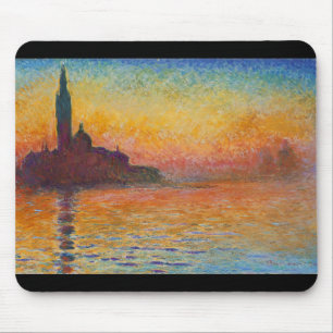 Alfombrilla De Ratón Claude Monet, el atardecer en Venecia