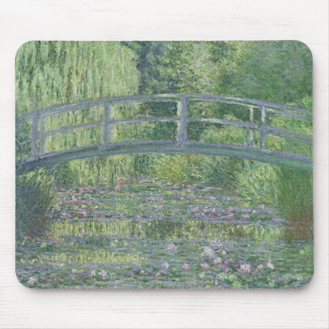 Alfombrilla De Ratón Claude Monet| El estanque acuático: Armonía verde (Frente)