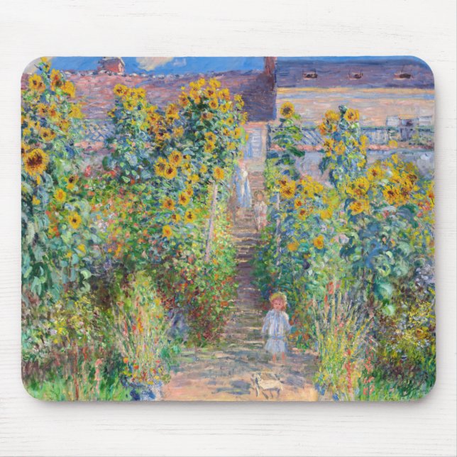 Alfombrilla De Ratón Claude Monet - El jardín del artista en Vetheuil (Frente)
