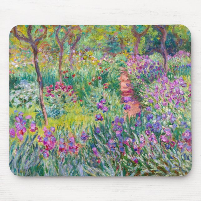 Alfombrilla De Ratón Claude Monet - El jardín del Iris en Giverny (Frente)