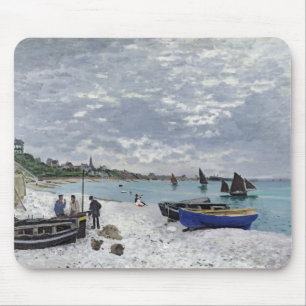 Alfombrilla De Ratón Claude Monet el   la playa en Sainte-Adresse