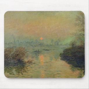Alfombrilla De Ratón Claude Monet el Sun que fija sobre el Sena