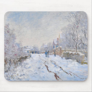 Alfombrilla De Ratón Claude Monet - Escena de nieve en Argenteuil