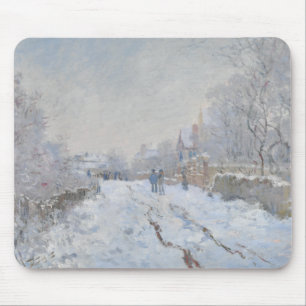 Alfombrilla De Ratón Claude Monet - Escena de nieve en Argentina