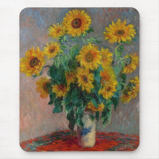 Alfombrilla De Ratón Claude Monet, girasol (Frente)