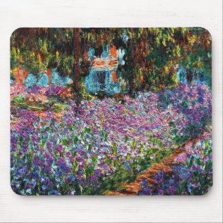 Alfombrilla De Ratón Claude Monet: Iris en el jardín de Monet