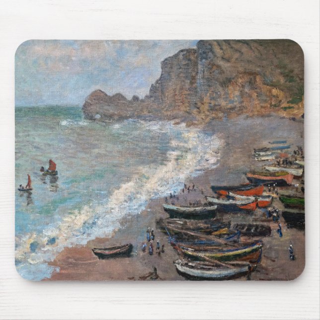 Alfombrilla De Ratón Claude Monet - La playa de Etretat (Frente)