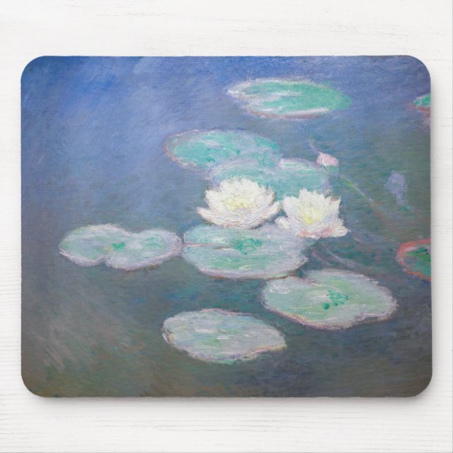 Alfombrilla De Ratón Claude Monet - Lilies de agua, efecto nocturno (Frente)