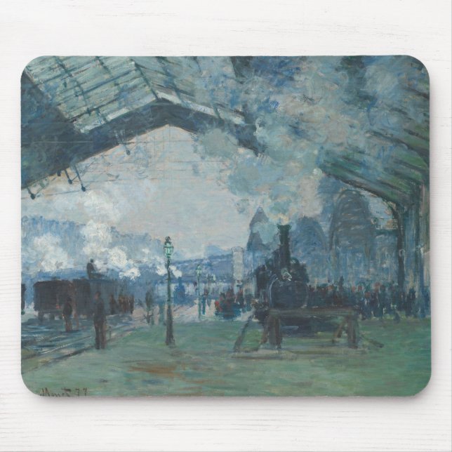 Alfombrilla De Ratón Claude Monet - Llegada del tren de Normandía (Frente)