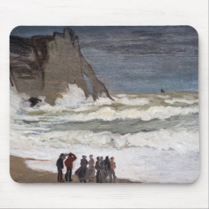 Alfombrilla De Ratón Claude Monet - Mar agitado en Etretat