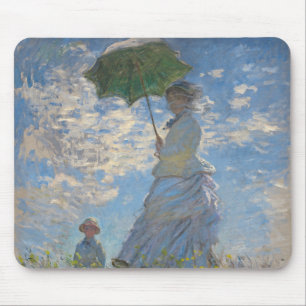 Alfombrilla De Ratón Claude Monet Mujer con un Paraguas Arte Refinado