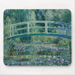 Alfombrilla De Ratón Claude Monet - Nieves y puente japonés