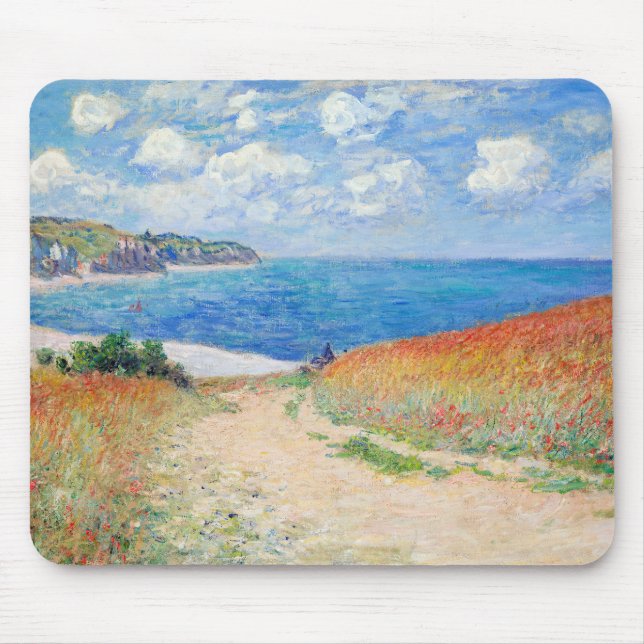 Alfombrilla De Ratón Claude Monet - Path in Wheat Fields at Pourville (Frente)