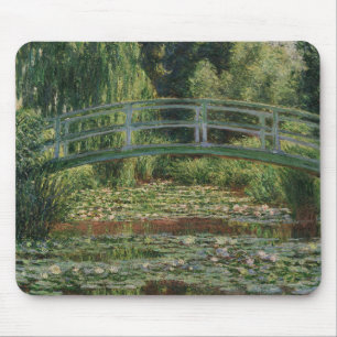 Alfombrilla De Ratón Claude Monet, puente japonés de fútbol y piscina d