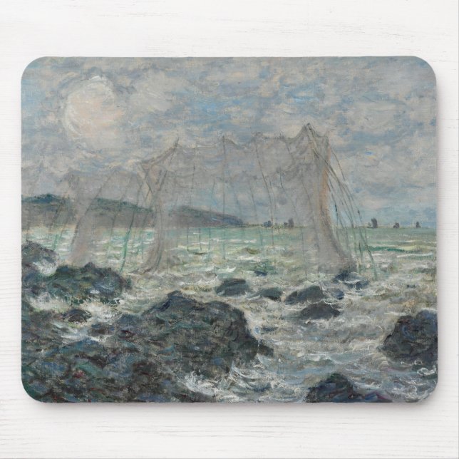 Alfombrilla De Ratón Claude Monet - Redes de pesca en Pourville (Frente)
