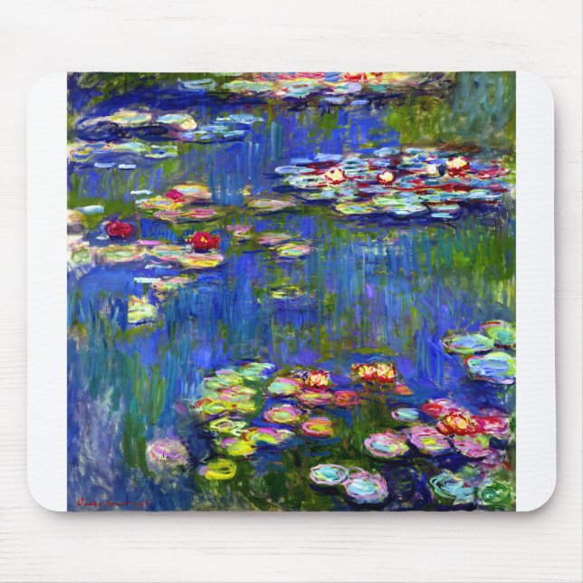 Alfombrilla De Ratón Claude Monet Water Lilies (Frente)