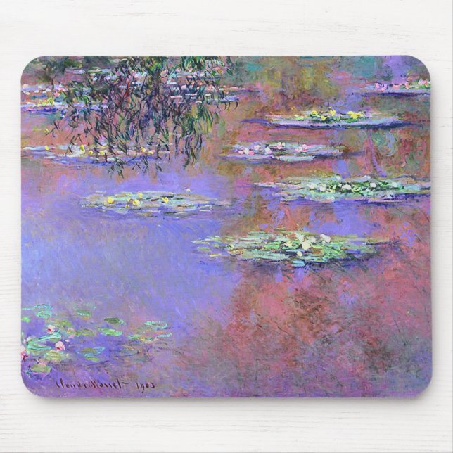 Alfombrilla De Ratón Claude Monte Water Lilies (Frente)