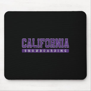 Alfombrilla De Ratón Cláusula de Snowboard Purple Vintage de California