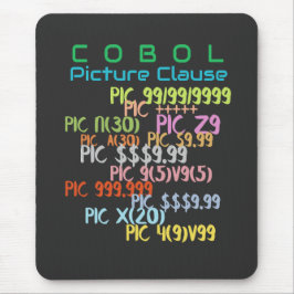 Alfombrilla De Ratón Cláusula Picture en programación Cobol