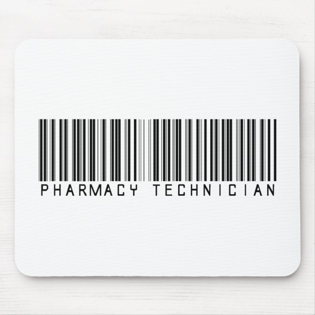 Alfombrilla De Ratón Clave de barras del técnico de la farmacia (Frente)