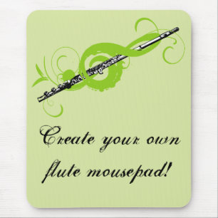 Alfombrilla De Ratón Clef & Flute Treble Personalizado