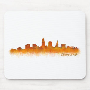 Alfombrilla De Ratón cleveland Ohio USA Skyline city v02