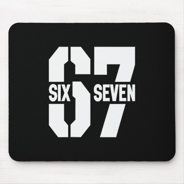 Alfombrilla De Ratón Clic 67 Meme - I Love Six Seven  (Frente)