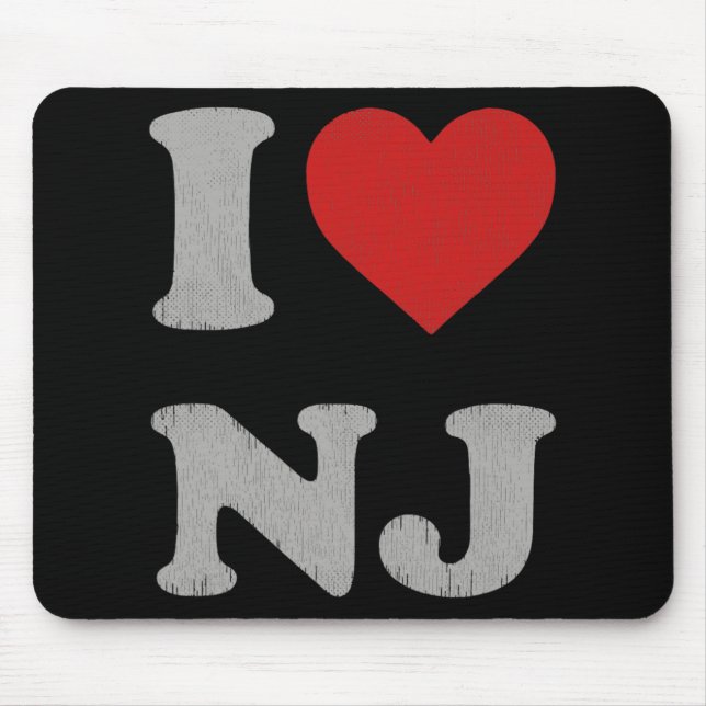 Alfombrilla De Ratón Clic I Love Nj Y2k Souvenir I Heart New Jersey  (Frente)