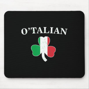 Alfombrilla De Ratón Clic O'talian Shamrock Y Bandera Italiana St Pat I