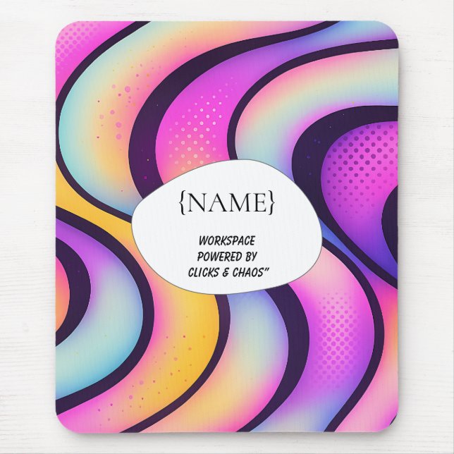 Alfombrilla De Ratón  Clicks & Chaos – Abstract Design Personalized (Frente)