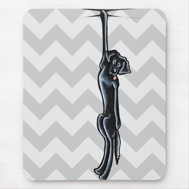 Alfombrilla De Ratón Clingy Black Lab Off-Leash Art™ (Frente)