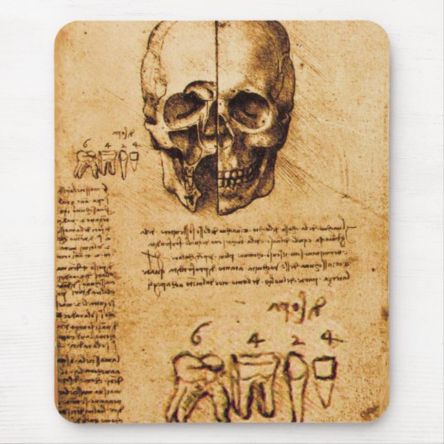 ALFOMBRILLA DE RATÓN CLÍNICA DENTAL DEL CRÁNEO Y DE LOS DIENTES, (Frente)