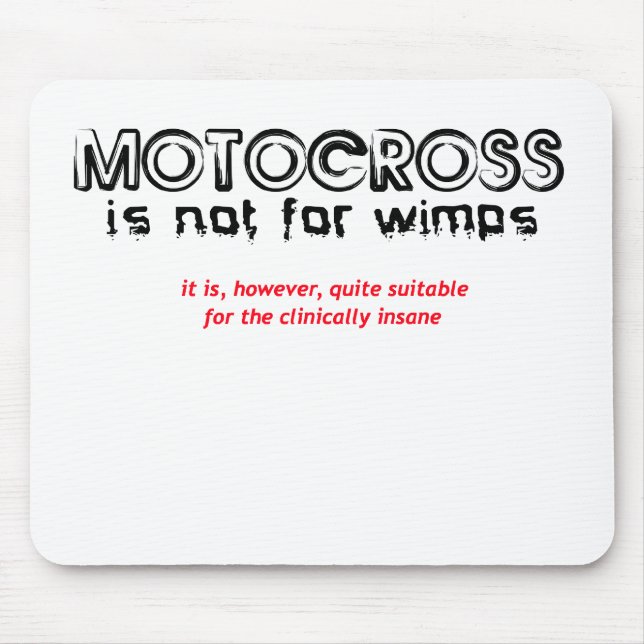Alfombrilla De Ratón Clínicamente demente - Motocross Mousepad (Frente)