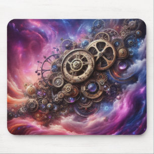 Alfombrilla De Ratón Clockwork industrial Steampunk Purple and Pink