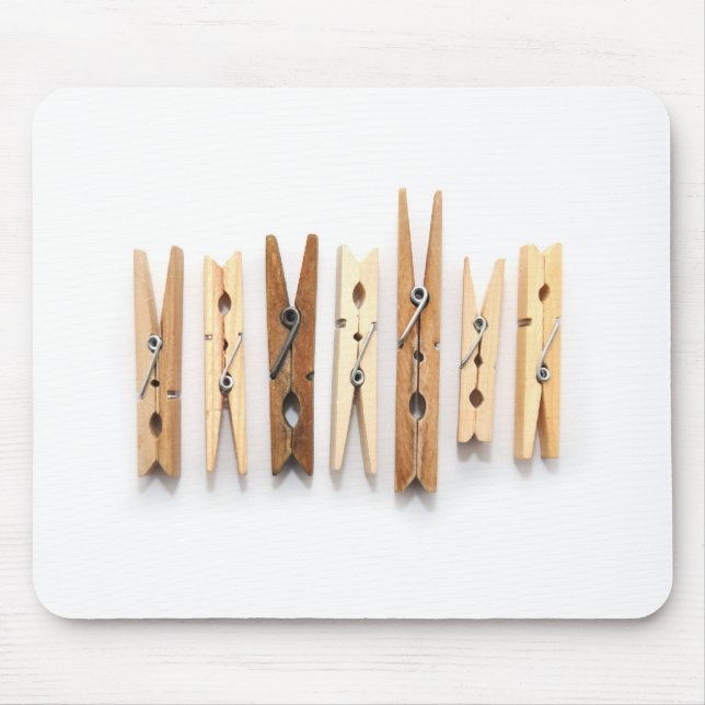 Alfombrilla De Ratón Clothespins de madera Mousepad (Frente)