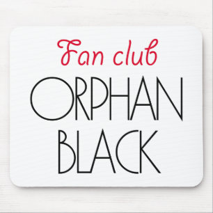 Alfombrilla De Ratón Club de fans negro huérfano