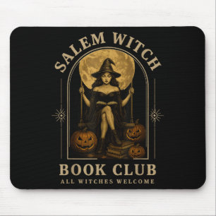 Alfombrilla De Ratón Club de Libro de Brujas de Salem Halloween libresc